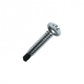 bright zinc-plated steel, self-drilling screw, pan head