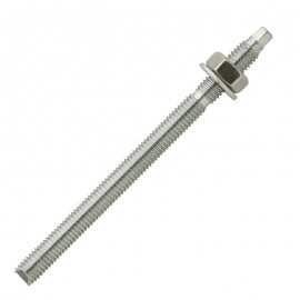 Threaded bar with external hexagon - zinc plated