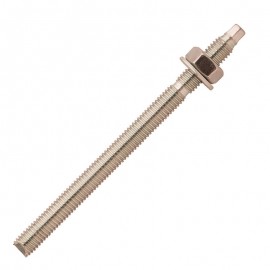 Threaded bar with external hexagon - stainless steel