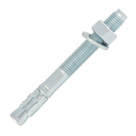 THROUGHBOLT WHITE ZINC PLATED STEEL